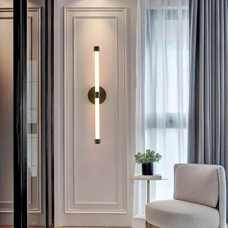 Modern LED Wall Light  Vertical Acrylic Bar Design - Detailed view
