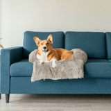 Plush Pet Furniture Protector  Water-Repellent Vegan Fur Bed - Product detail 15