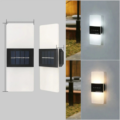 Solar Wall Light  Dual LED Outdoor Sconce - Product detail 4