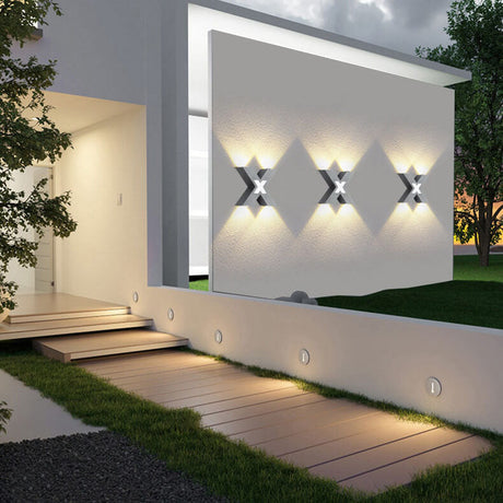 Modern Outdoor Wall Light  X-Shape LED Waterproof Design - Product detail 13