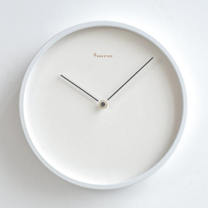 Minimalist Wall Clock  Nordic White Wood Design - Product detail 5