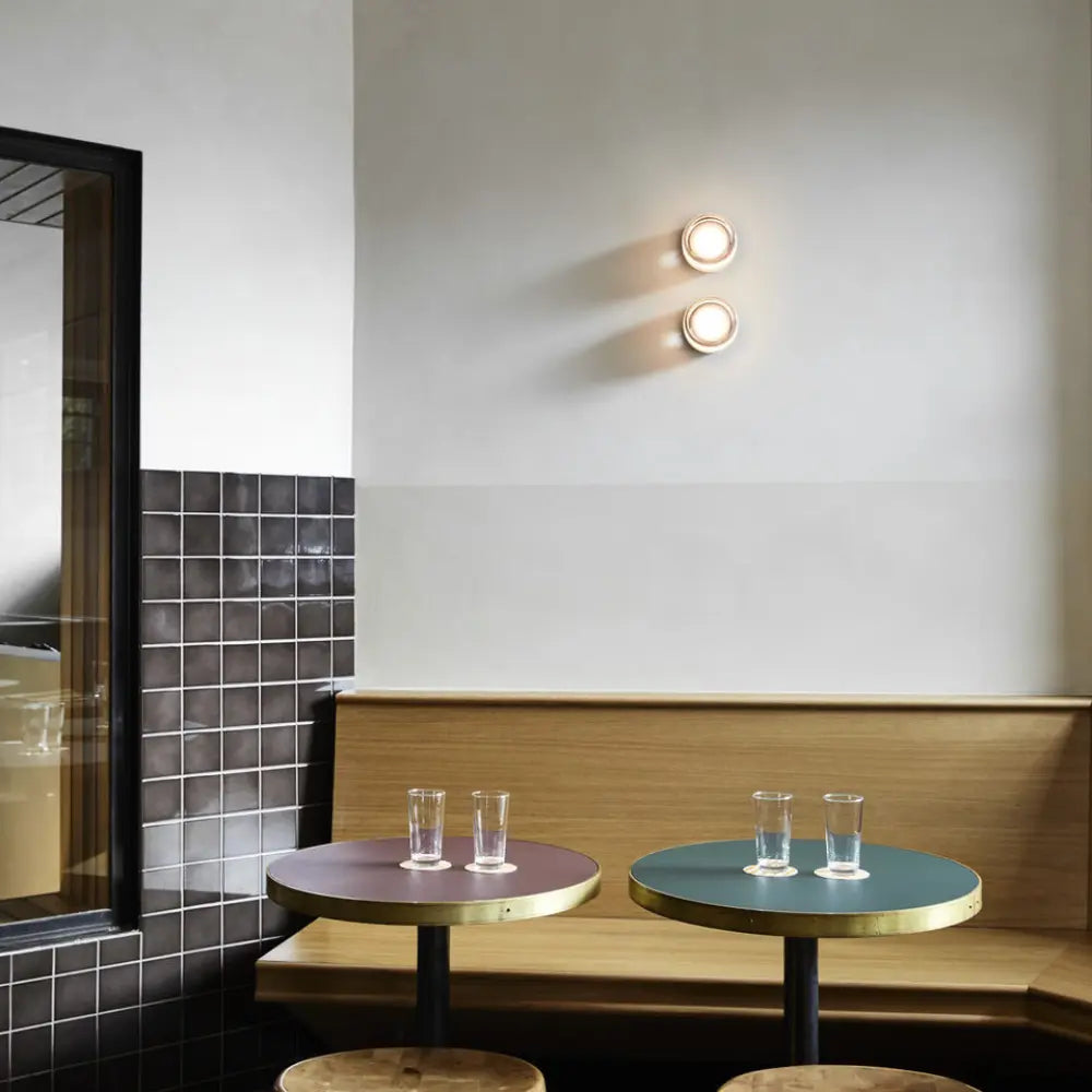 Modern Wall Sconce  Metallic Ring Design - Detailed view
