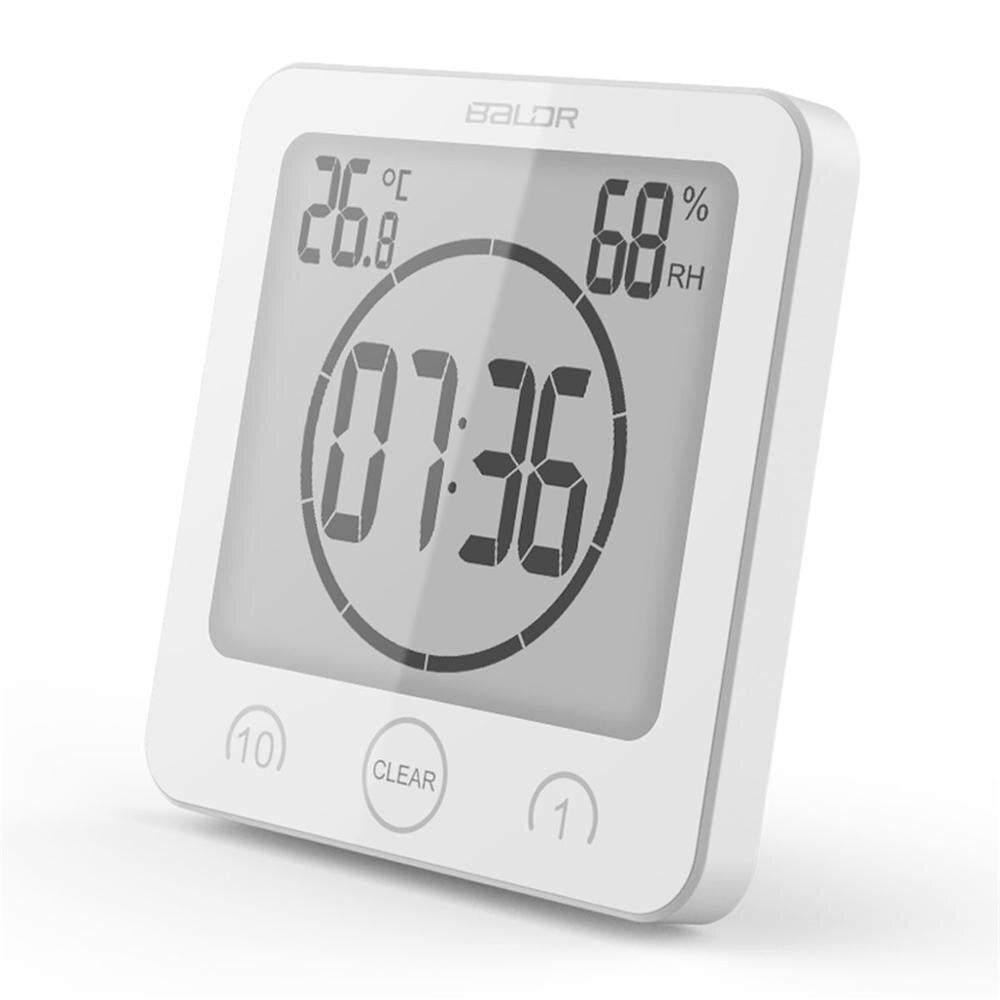 Digital Bathroom Clock  LCD Temperature Humidity Display - Product detail 7