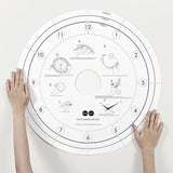 Minimalist Wall Clock  White Swallow Bird Design - Product example