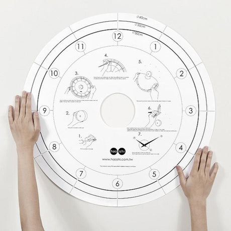 Minimalist Wall Clock  White Swallow Bird Design - Product example