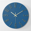 Modern Wall Clock  Blue Face Gold Numbers - Product detail 6