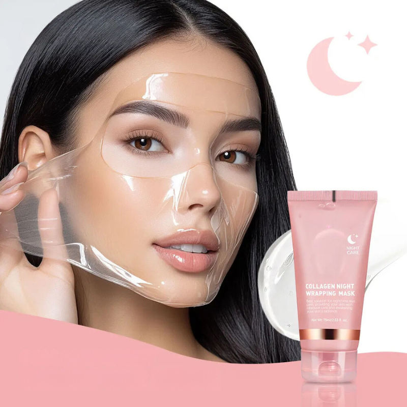 Overnight Collagen Face Mask  Deep Hydrating Peel-Off Treatment - Product showcase