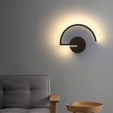 Modern LED Wall Sconce  Curved Aluminum Half-Circle Design - Product detail 8