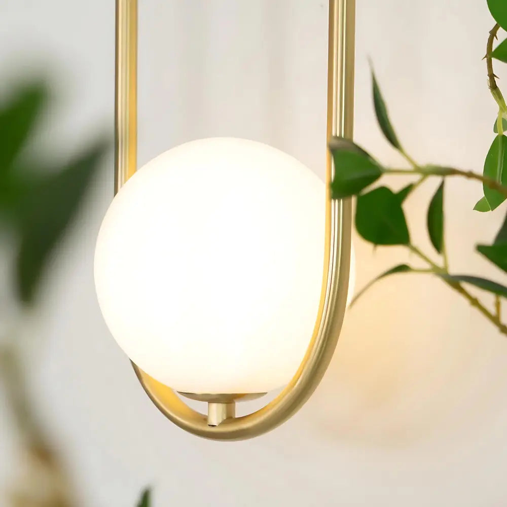 Modern Wall Sconce  Geometric Brass Frame - Detailed view
