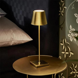 Modern Table Lamp  Brushed Gold Metal Design - Detailed view