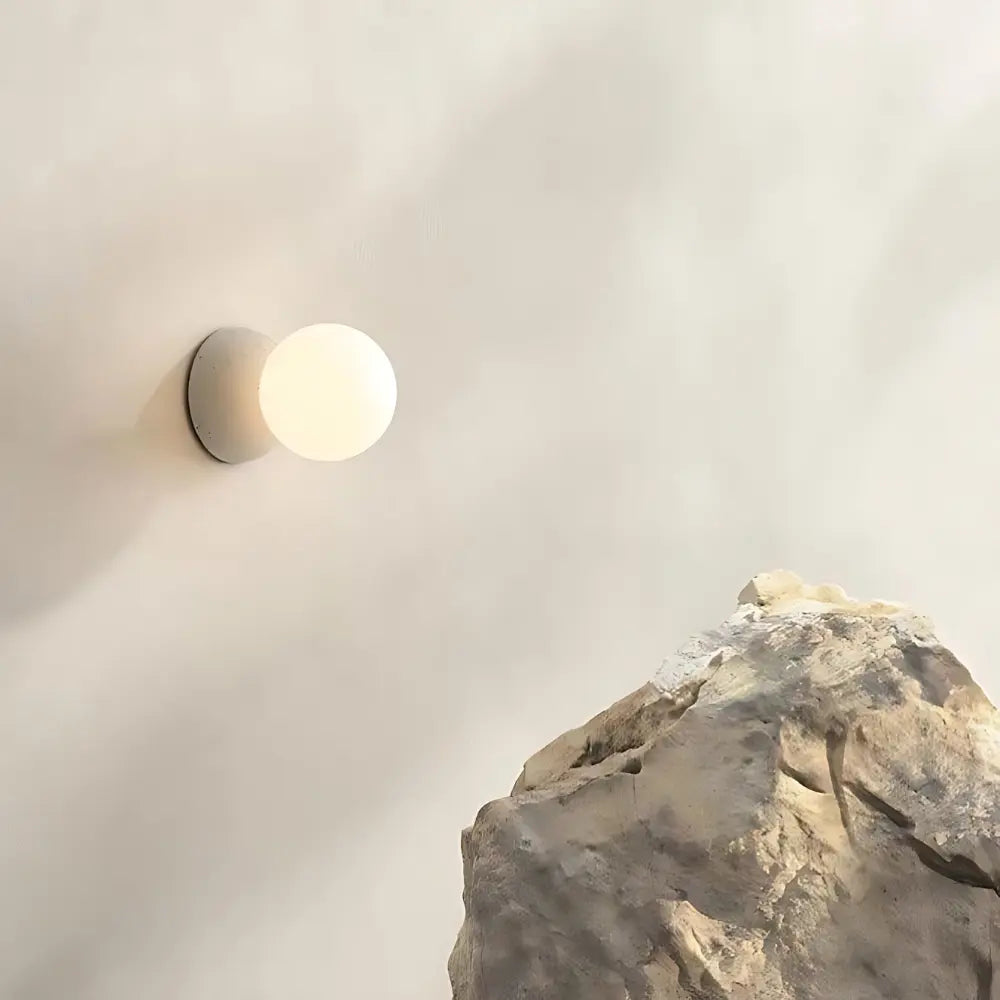 Modern Wall Light  Minimalist Globe Sconce Design - Detailed view