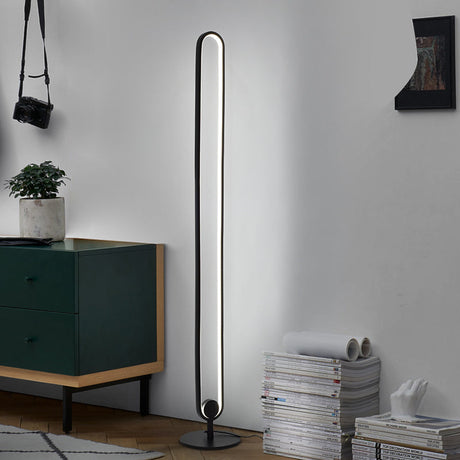 LED Floor Lamp  Slim Aluminum Design with Dimmable Light - Detailed view