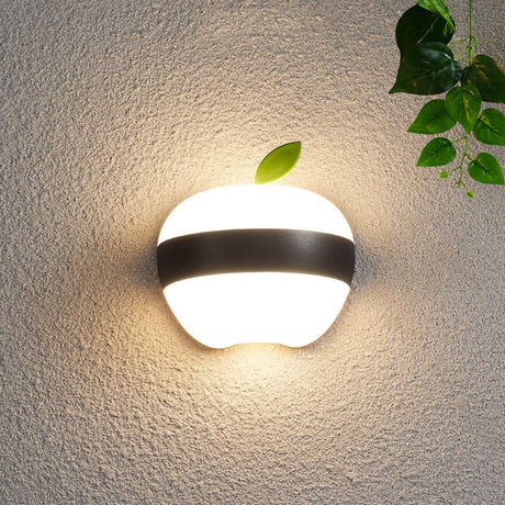 Modern Outdoor Wall Light  Apple-Shaped LED Design - Product showcase