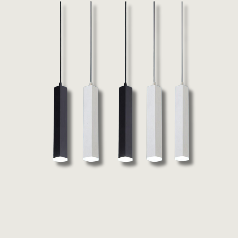Modern Mini Pendant Light  Slim LED Cylinder Design - Product showcase