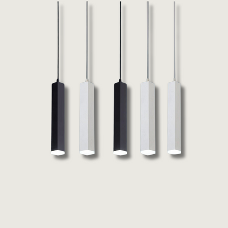 Modern Mini Pendant Light  Slim LED Cylinder Design - Product showcase