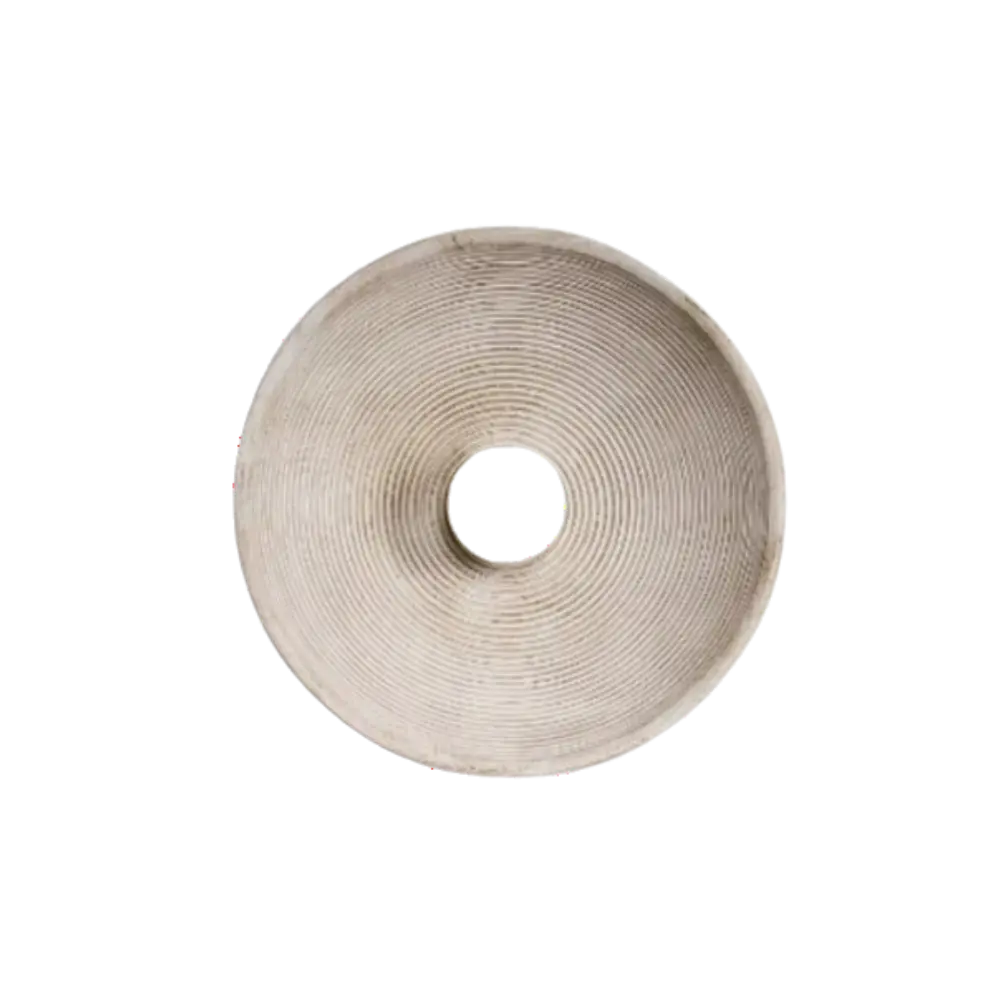Organic Wall Light  Ceramic Concentric Pattern - Detailed view