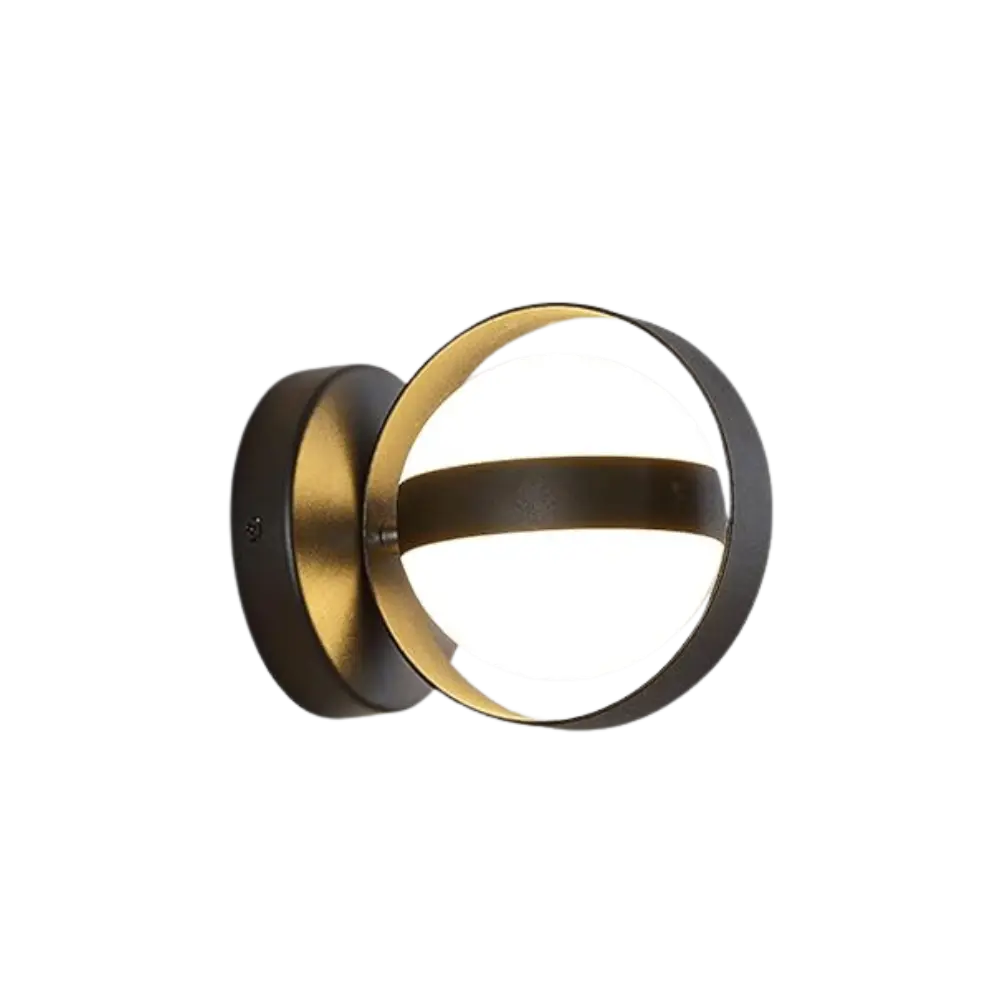 Modern LED Wall Lamp  Circular Metal Frame Design - Product showcase