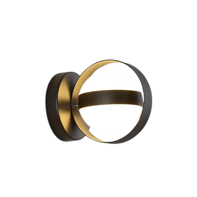 Modern LED Wall Lamp  Circular Metal Frame Design - Product showcase