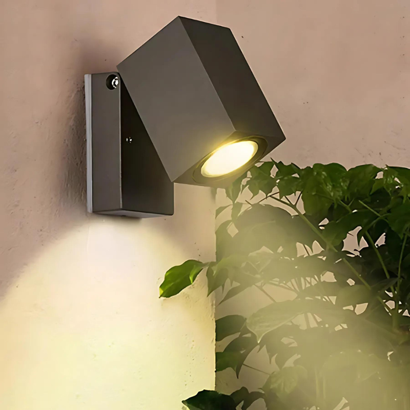 Modern Outdoor Wall Light  Adjustable LED Spotlight - Detailed view