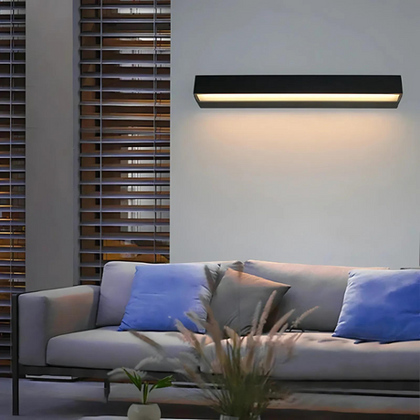 Modern Outdoor Wall Light  Black LED Garden Sconce - Product example