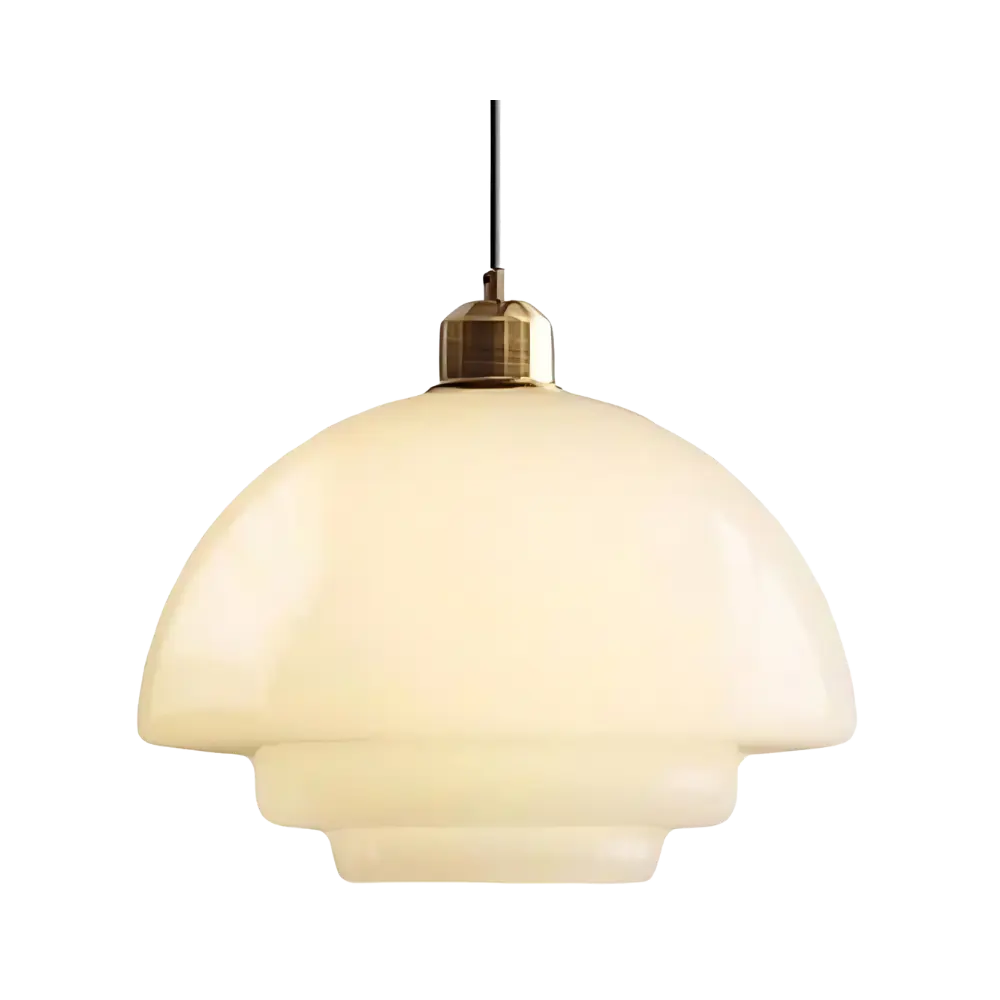 Art Deco Pendant Light  Layered Glass Shade Design - Product detail 17