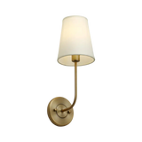 Modern Wall Sconce  Brass Frame with White Fabric Shade - Product detail 6