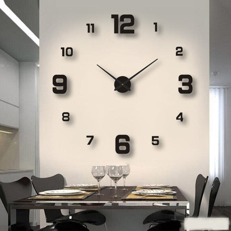 Modern Wall Clock  3D Floating Numbers Design - Detailed view