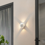 Modern LED Wall Light  Cross Beam Effect White Aluminum - Product showcase