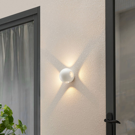Modern LED Wall Light  Cross Beam Effect White Aluminum - Product showcase
