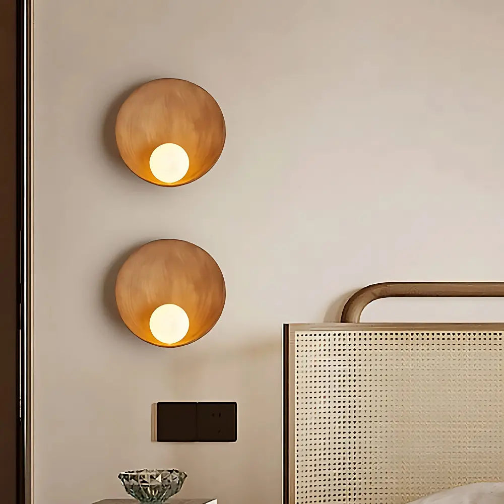 Modern Dome Wall Light  Rustic Copper Finish - Detailed view