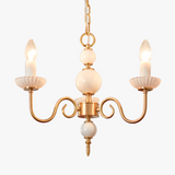 Classic Chandelier Light  Brass White Glass Design - Product detail 12