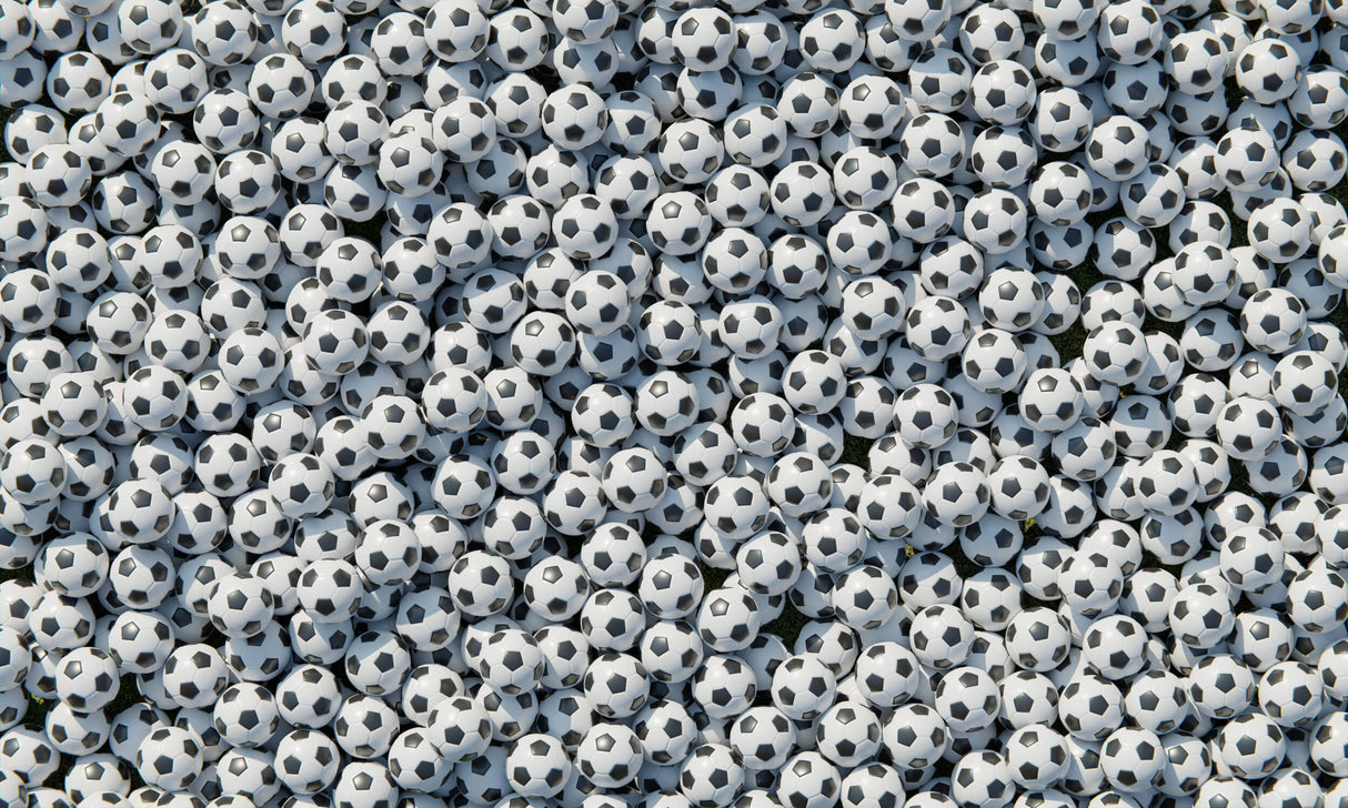 Football Mural Wallpaper | Black and White Soccer Ball Pattern