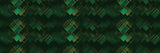 Geometric Mural Wallpaper | Art Deco Green and Gold Pattern