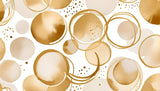 Geometric Mural Wallpaper | Gold Circular Abstract Design