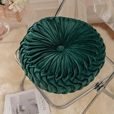 Round Velvet Cushion  Pleated Design with Center Button - Product detail 14