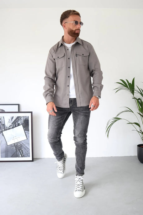 Casual Shirt Jacket  Relaxed Fit with Utility Pockets - Product detail 5