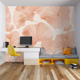 Floral Mural Wallpaper | Large Scale Terracotta Petals