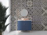 Moroccan Tile Mural Wallpaper | Vintage Grey Geometric Pattern