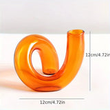 Curved Glass Vase  Modern Wave Design - Product detail 8