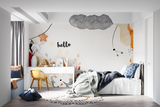 Abstract Mural Wallpaper | Modern Terracotta Design with Organic Lines