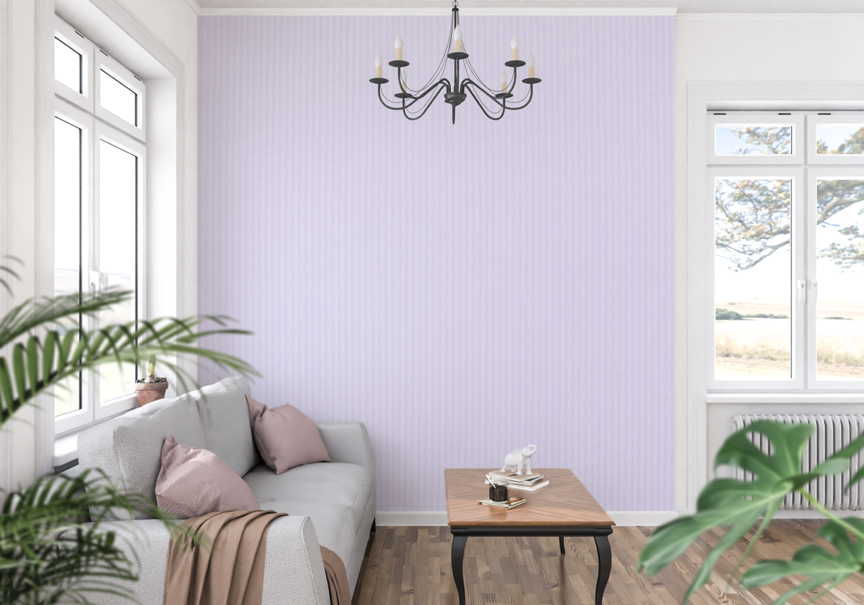 Striped Mural Wallpaper | Soft Lavender Pattern Design