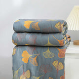 Botanical Duvet Cover  Reversible Cotton Ginkgo Leaf Pattern - Product detail 8