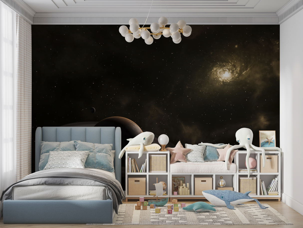 Space Mural Wallpaper | Saturn Galaxy View
