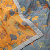 Botanical Duvet Cover  Reversible Cotton Ginkgo Leaf Pattern - Product detail 5