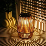 Handwoven Outdoor Lantern  Waterproof Garden Light - Detailed view