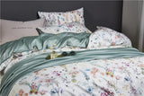 Floral Cotton Duvet Set  Botanical Print Egyptian Cotton - Detailed view