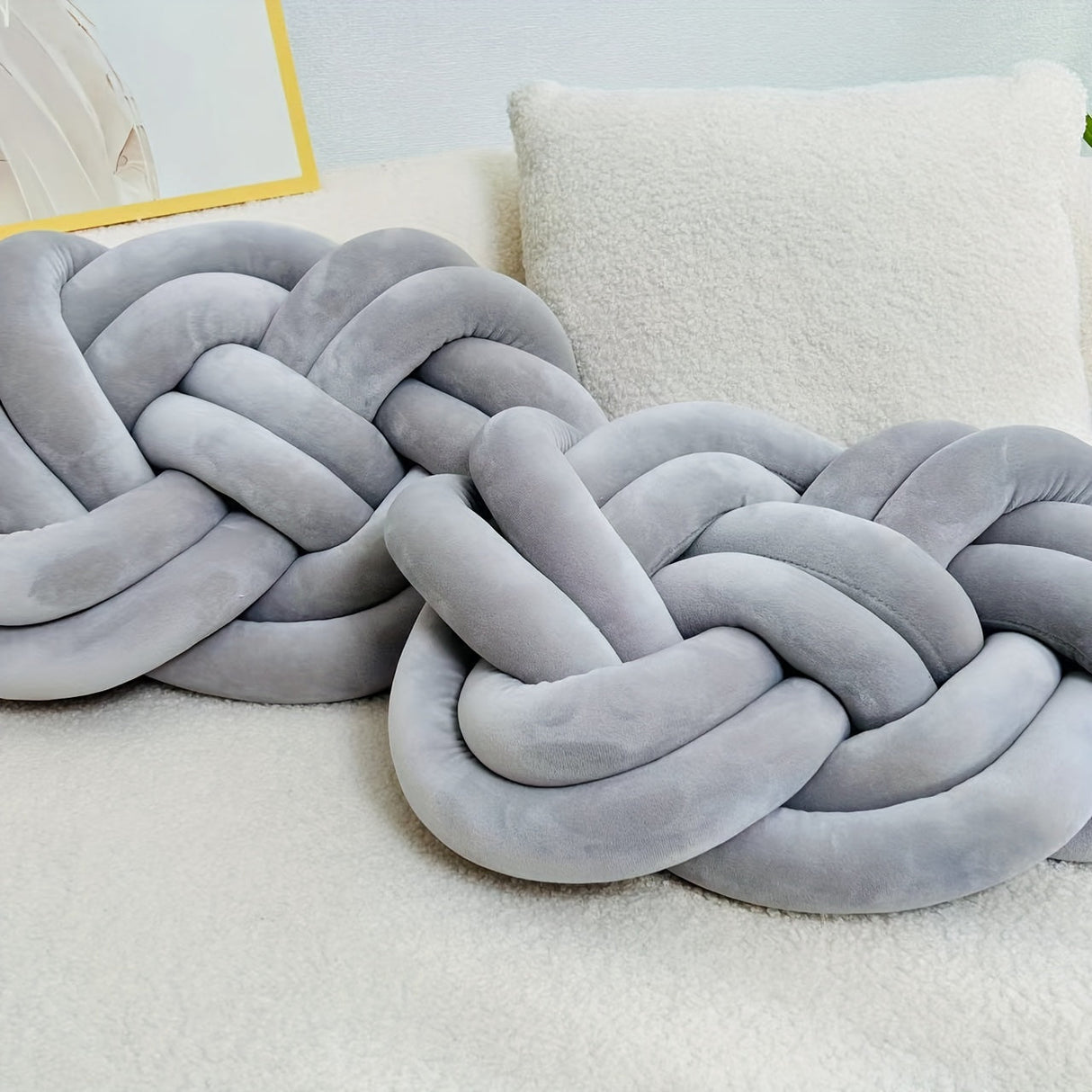 Decorative Knot Cushions  Plush Braided Design - Product detail 7