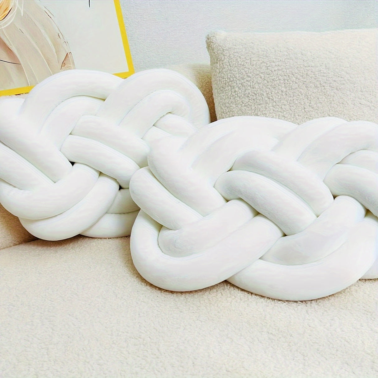 Decorative Knot Cushions  Plush Braided Design - Product detail 4