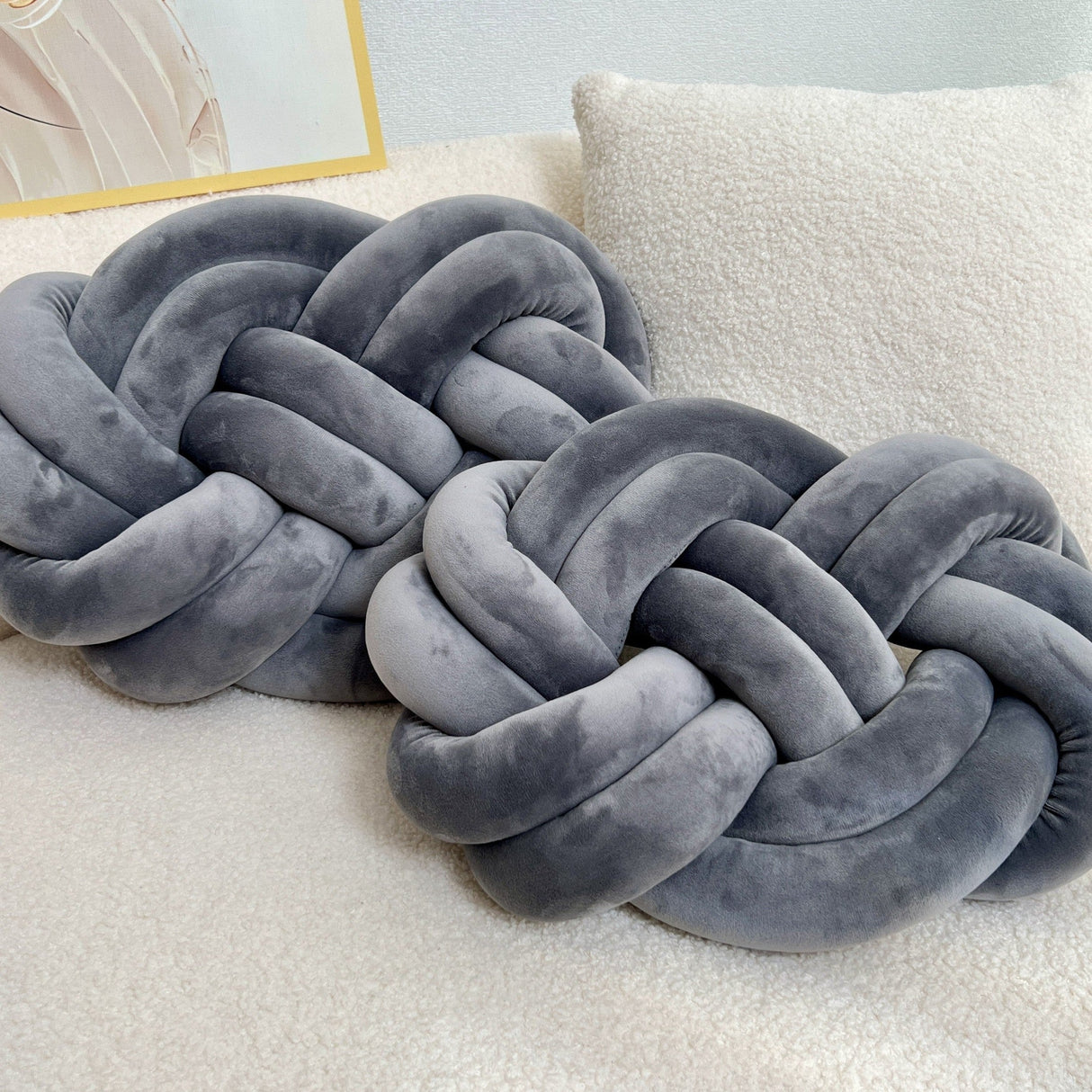 Decorative Knot Cushions  Plush Braided Design - Product detail 9