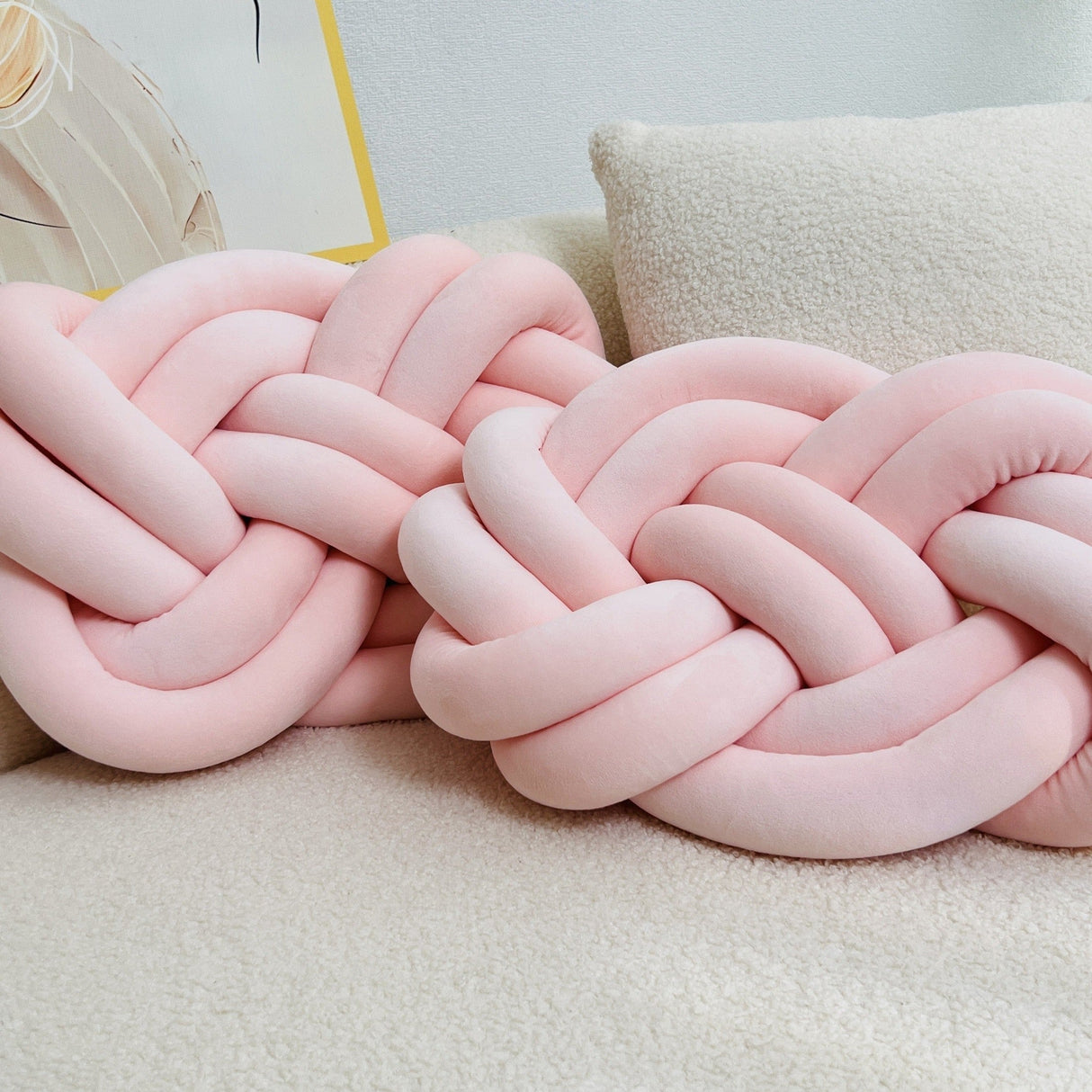 Decorative Knot Cushions  Plush Braided Design - Product detail 5